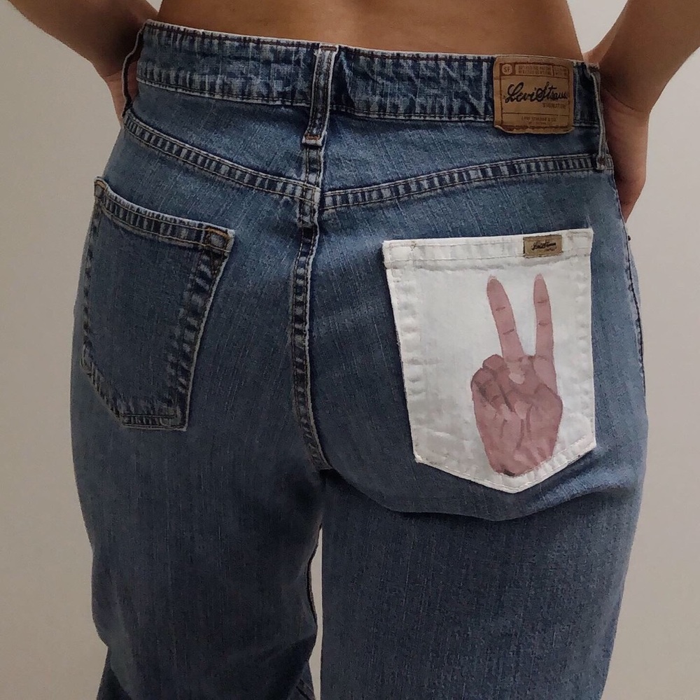 Vintage Hand painted Levis